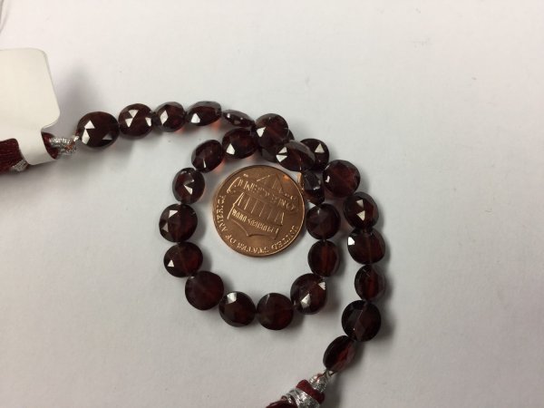 Garnet Coins Faceted