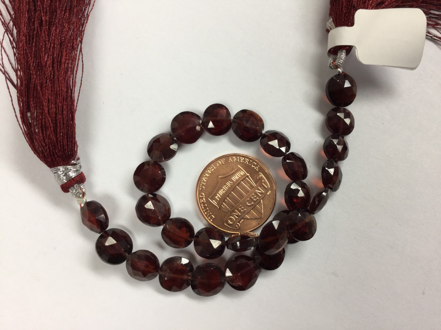 Garnet Coins Faceted