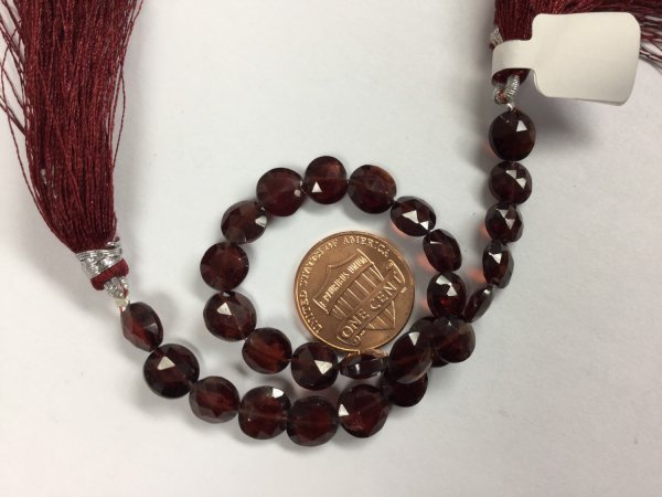 Garnet Coins Faceted
