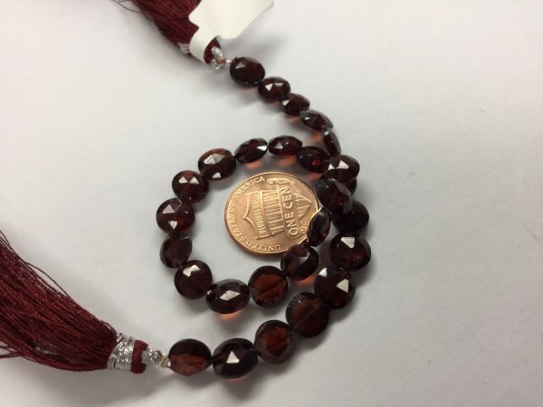 Garnet Coins Faceted