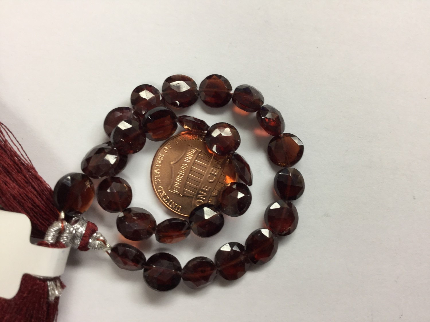 Garnet Coins Faceted