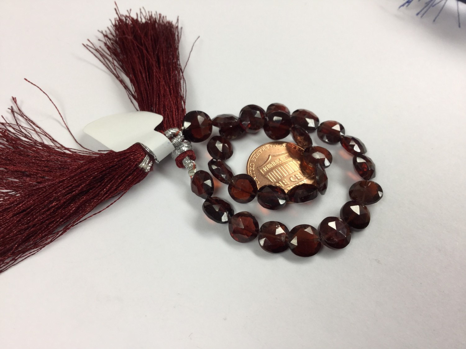 Garnet Coins Faceted