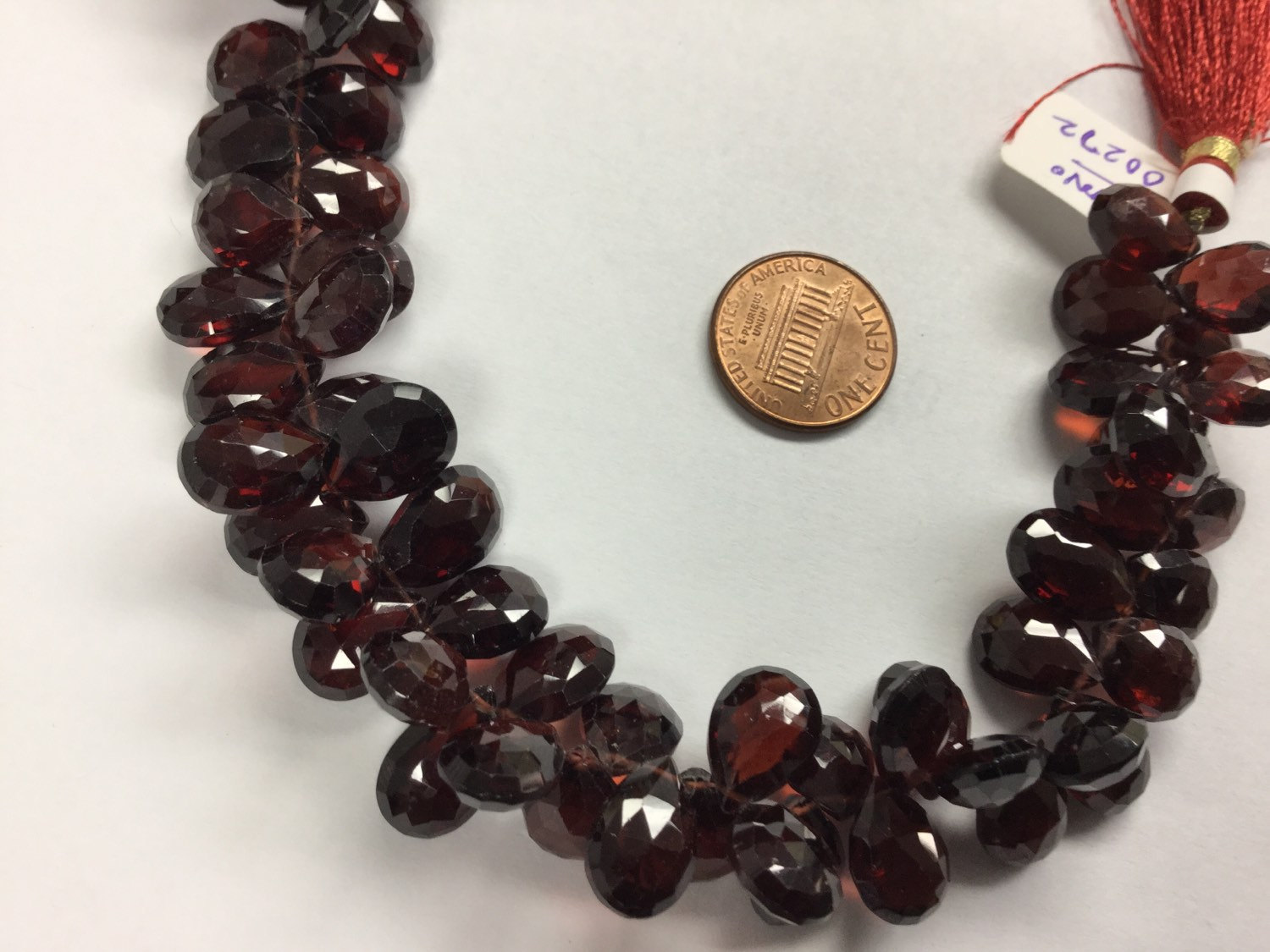 Garnet Pears Faceted