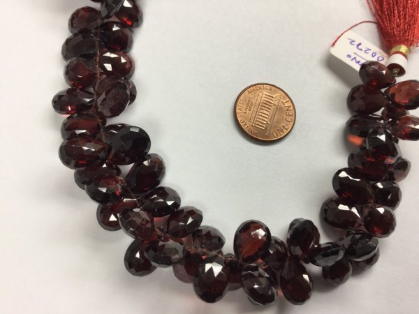 Garnet Pears Faceted