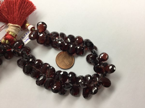 Garnet Pears Faceted