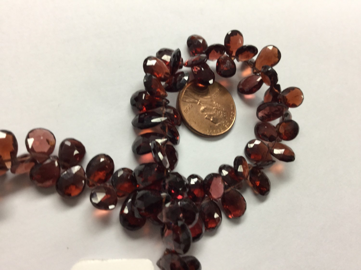 Garnet Pears Faceted