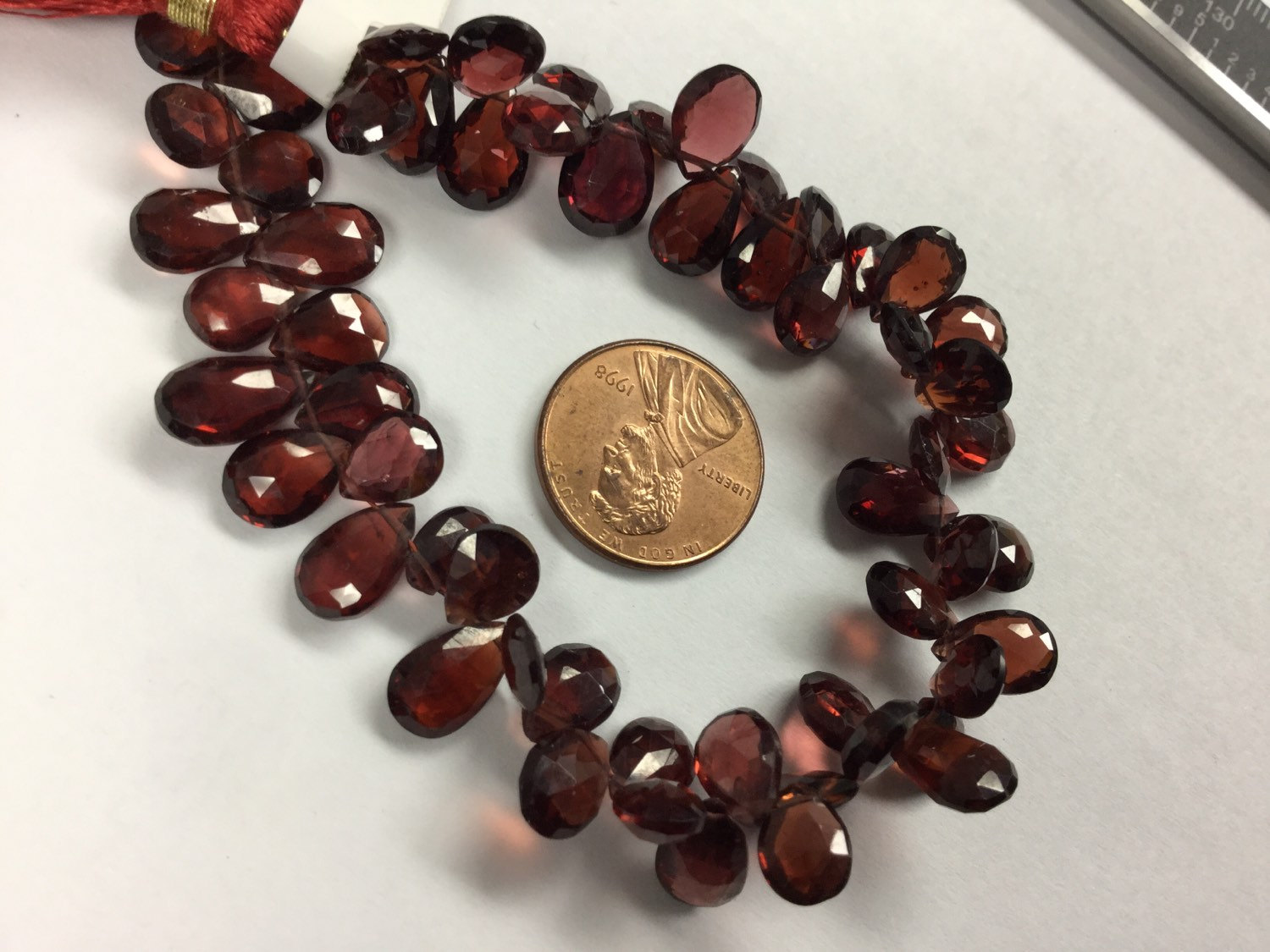 Garnet Pears Faceted