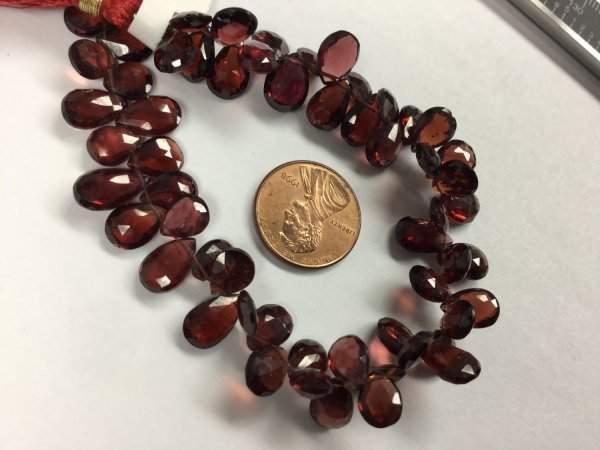 Garnet Pears Faceted