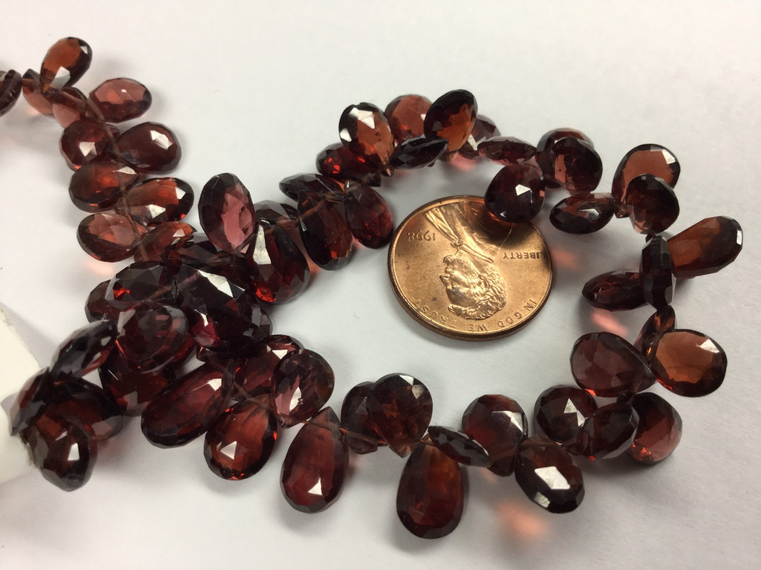 Garnet Pears Faceted
