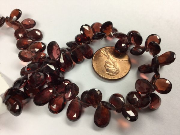 Garnet Pears Faceted
