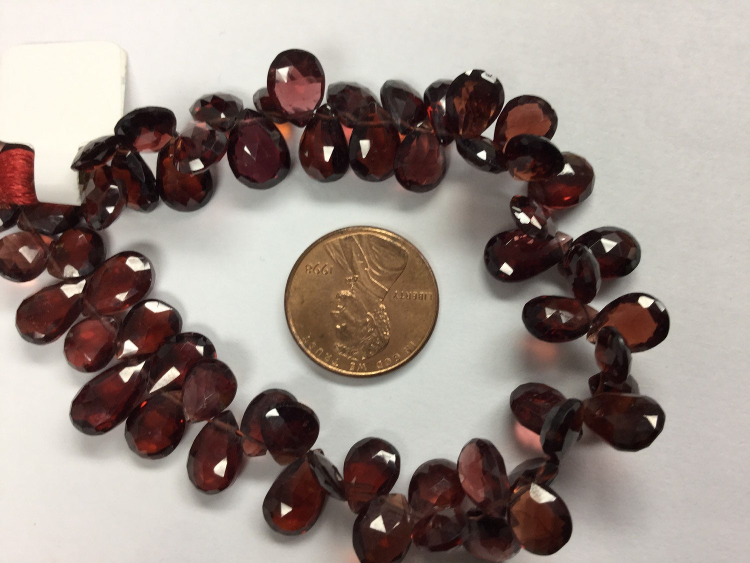 Garnet Pears Faceted