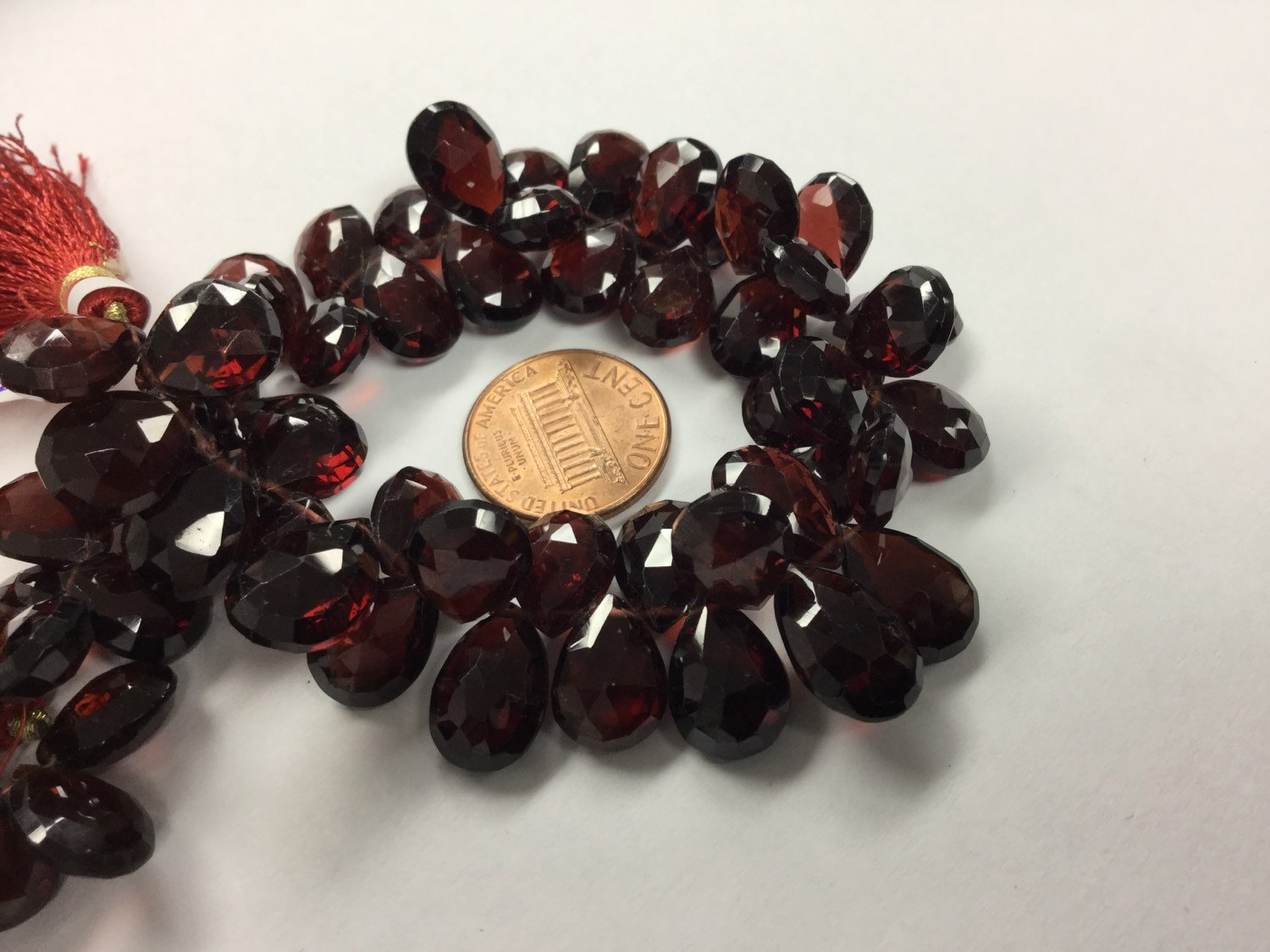 Garnet Pears Faceted