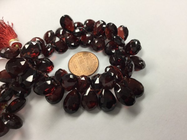 Garnet Pears Faceted