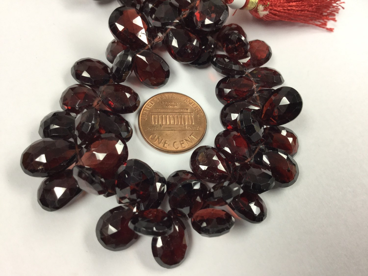 Garnet Pears Faceted