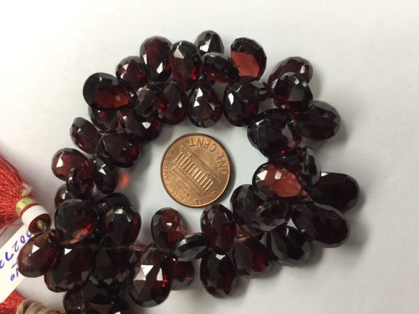 Garnet Pears Faceted