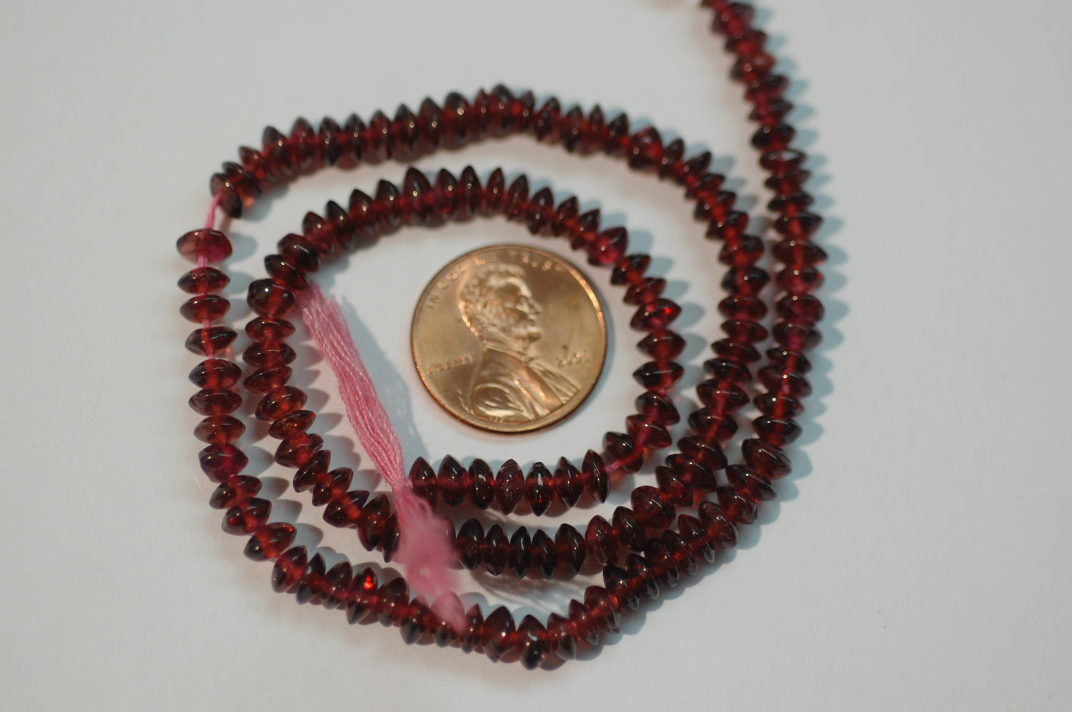 Garnet Rondelle Faceted