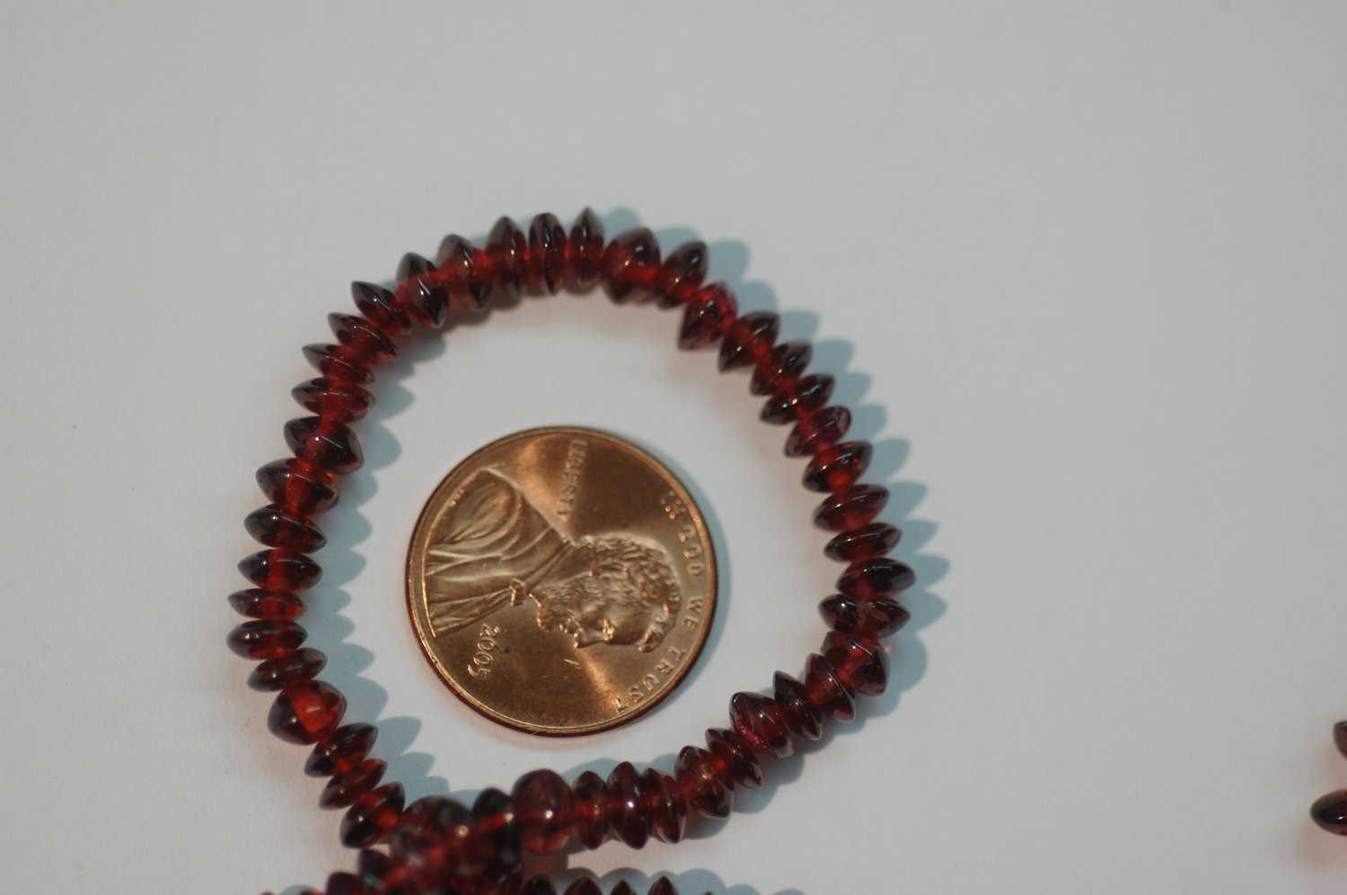 Garnet Rondelle Faceted