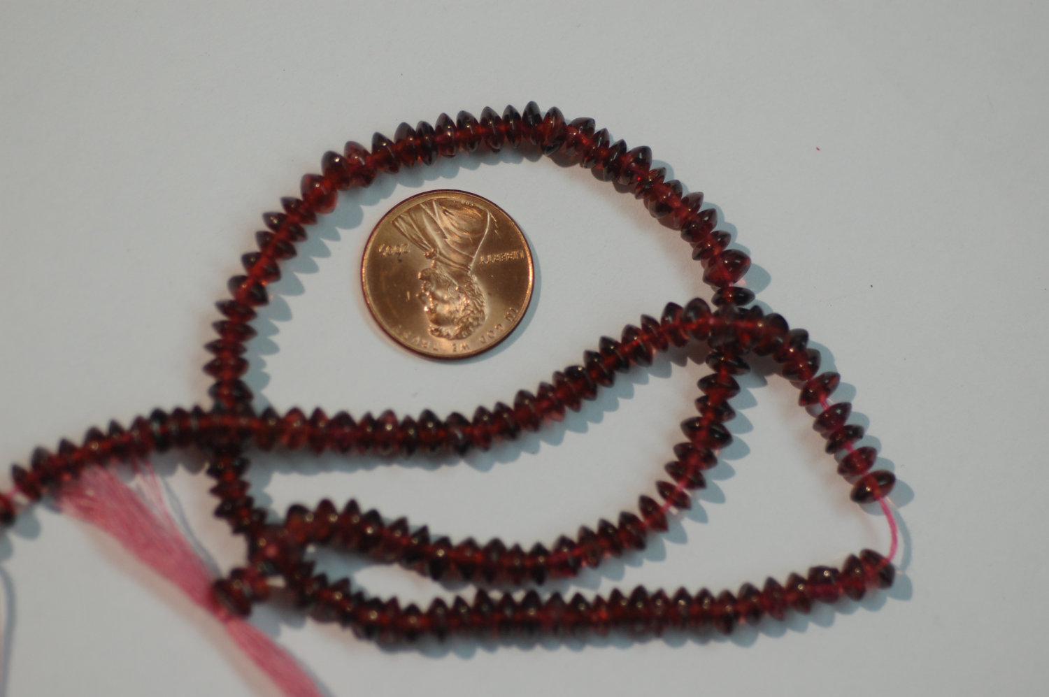 Garnet Rondelle Faceted