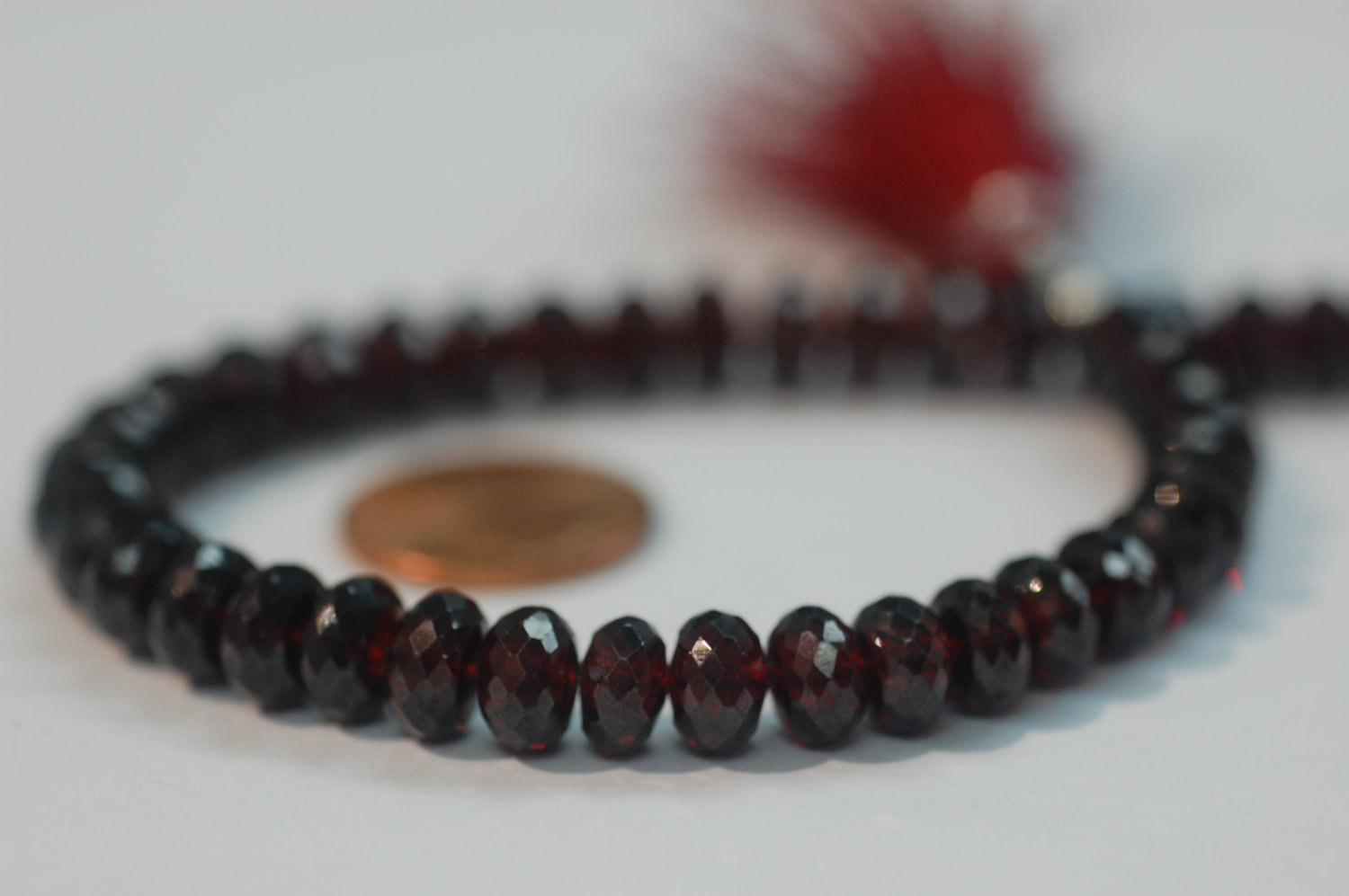 Garnet Rondelle Faceted (Very Beautiful)