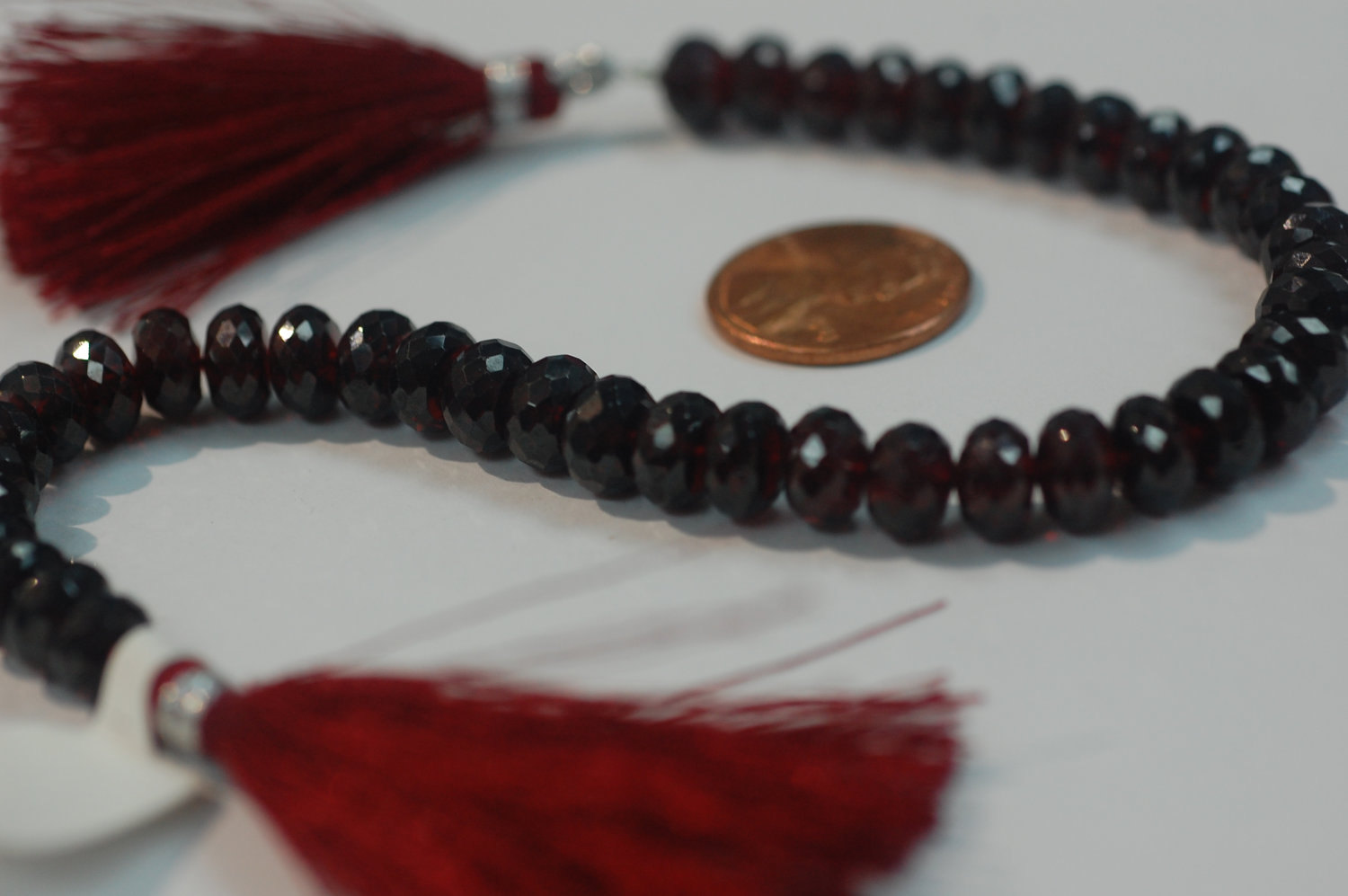 Garnet Rondelle Faceted (Very Beautiful)