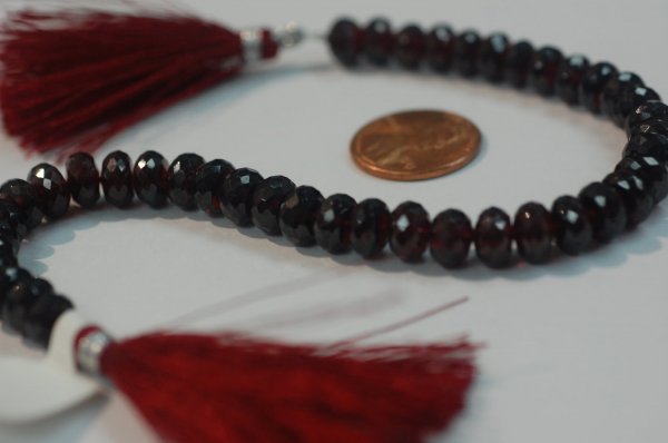 Garnet Rondelle Faceted (Very Beautiful)