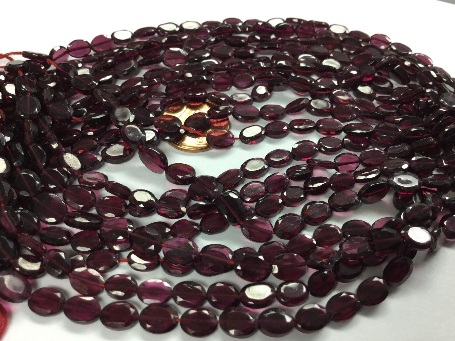 Garnets Ovals Smooth