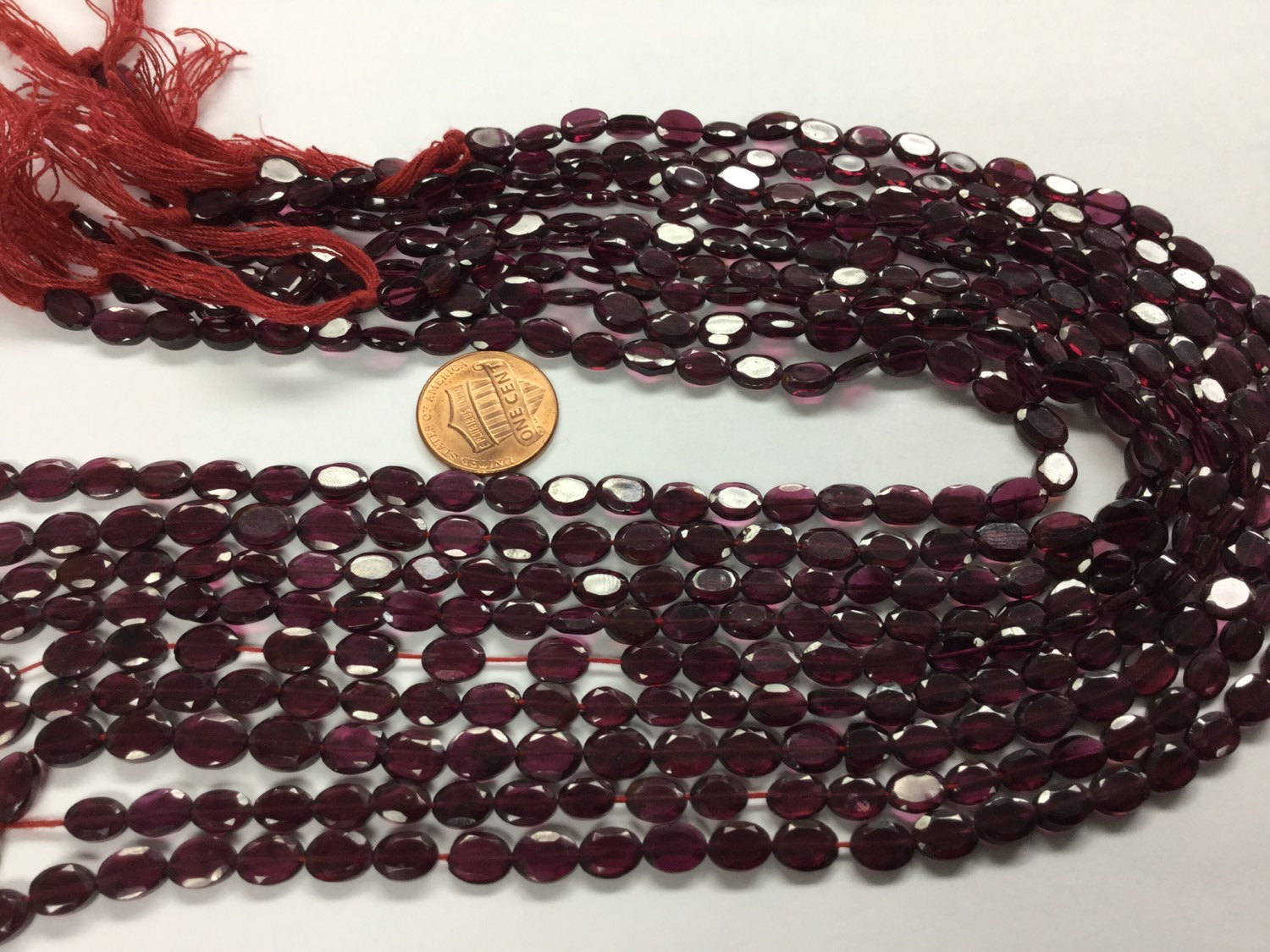 Garnets Ovals Smooth