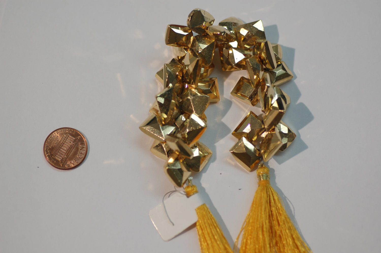 Gold Pyrite Funky Cut Faceted (COATED)