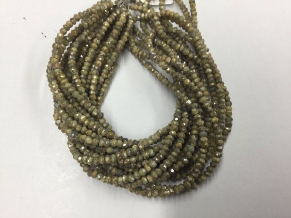 Golden Moonstone Rondelles Faceted
