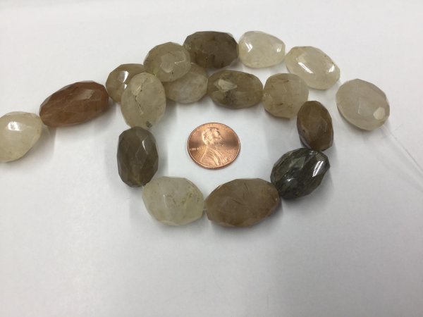 Golden Rutilated Quartz Ovals Faceted
