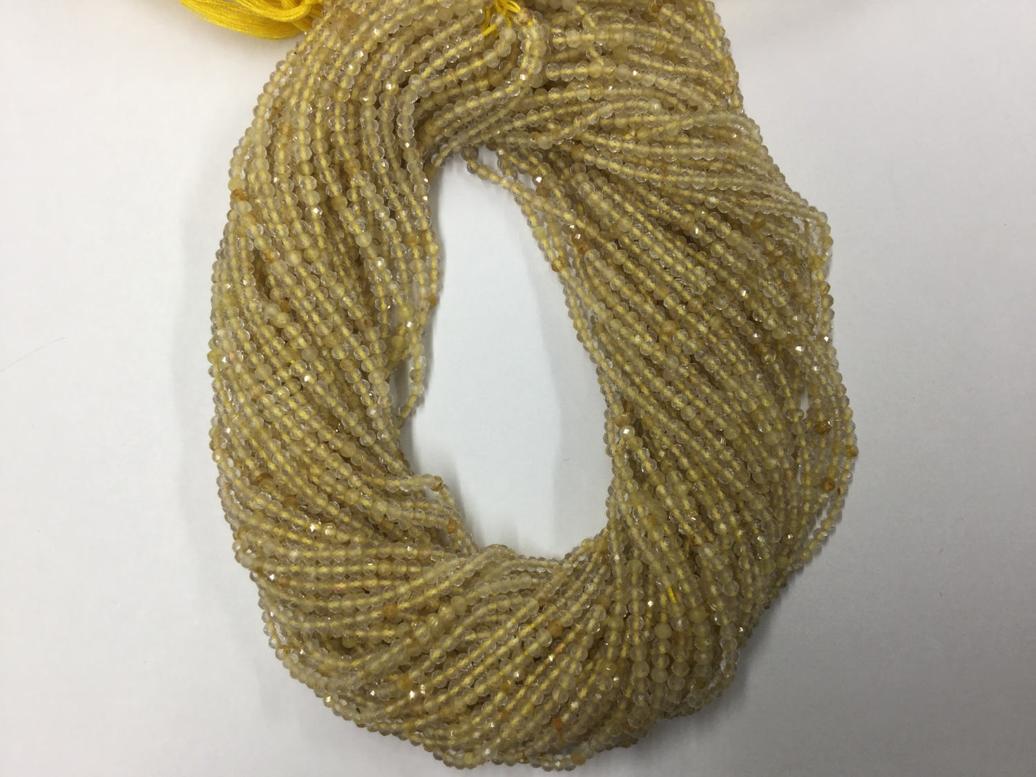 Golden Rutilated Rondelles Faceted