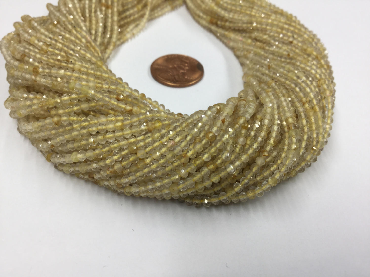 Golden Rutilated Rondelles Faceted