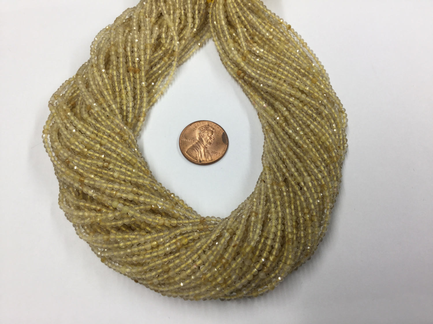 Golden Rutilated Rondelles Faceted