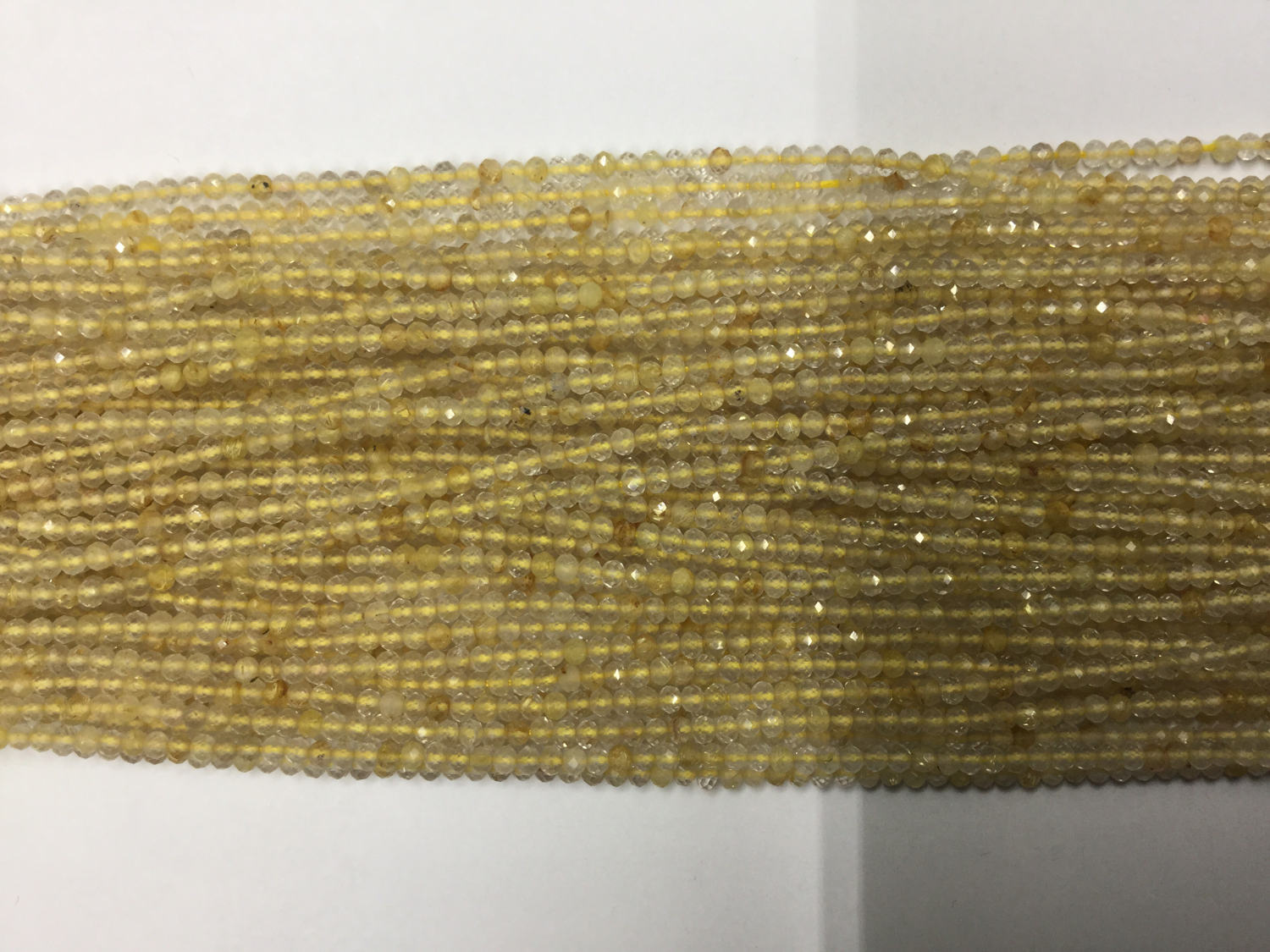 Golden Rutilated Rondelles Faceted