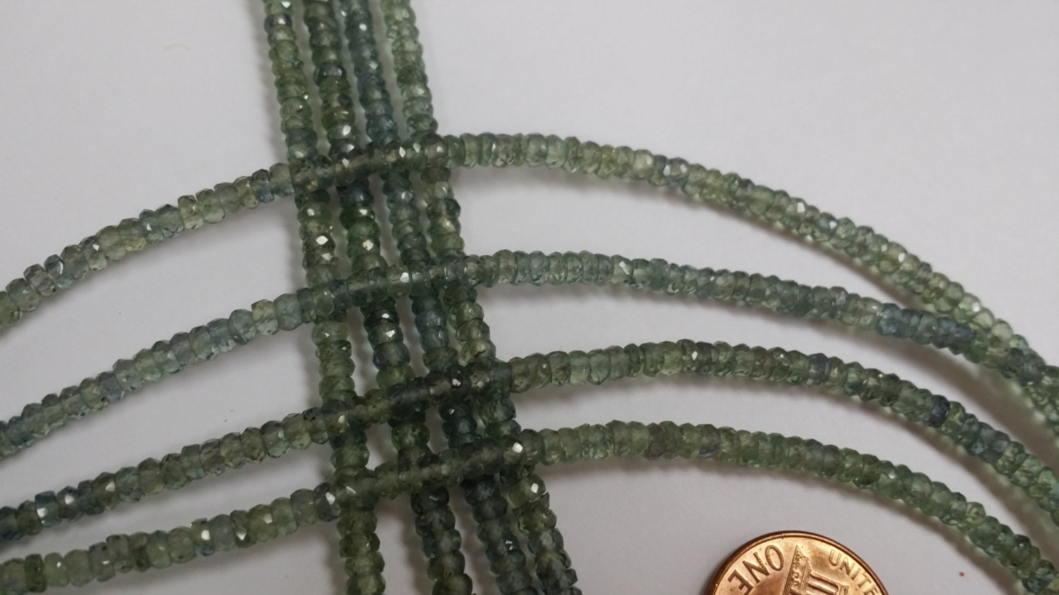 Gray Green Sapphire Rondelle