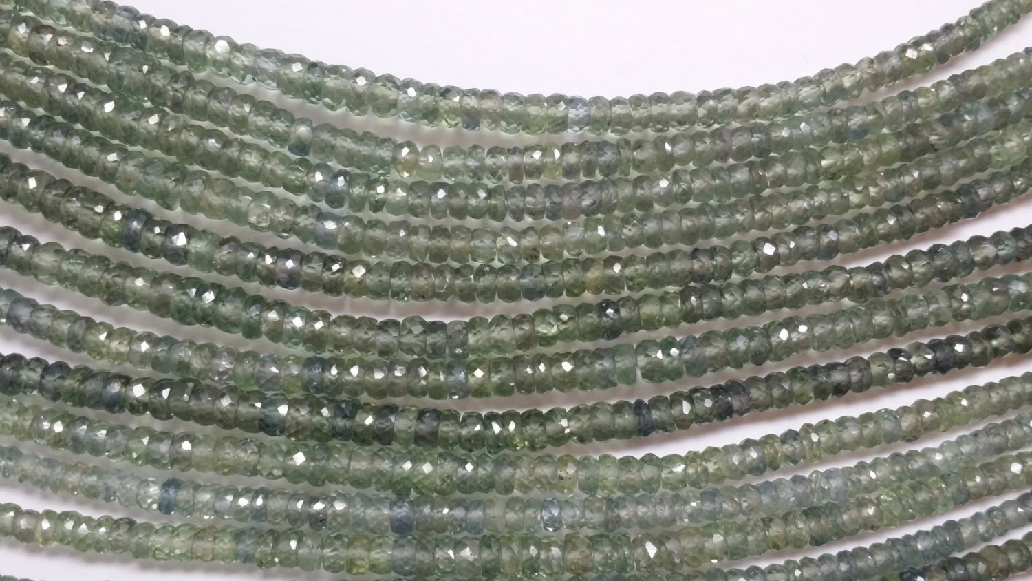Gray Green Sapphire Rondelle