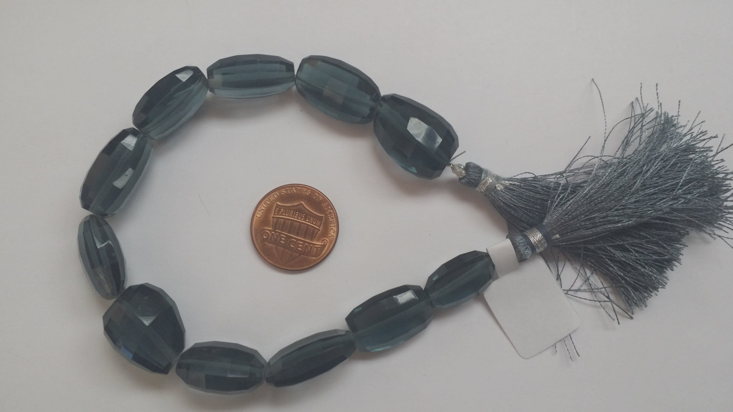 Gray Oval Step Cut Hydro Quartz