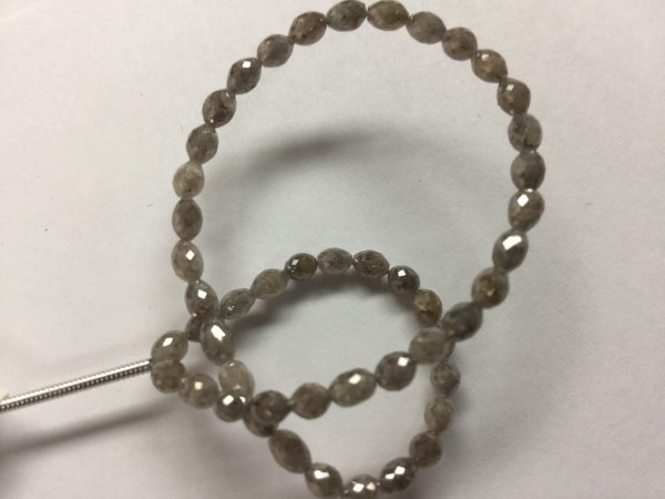 Grayish Brown Diamonds Rounded Ovals Faceted