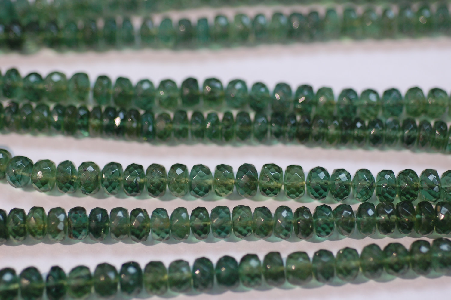 Green Apatite Rondelle  (BIGGER SIZE)