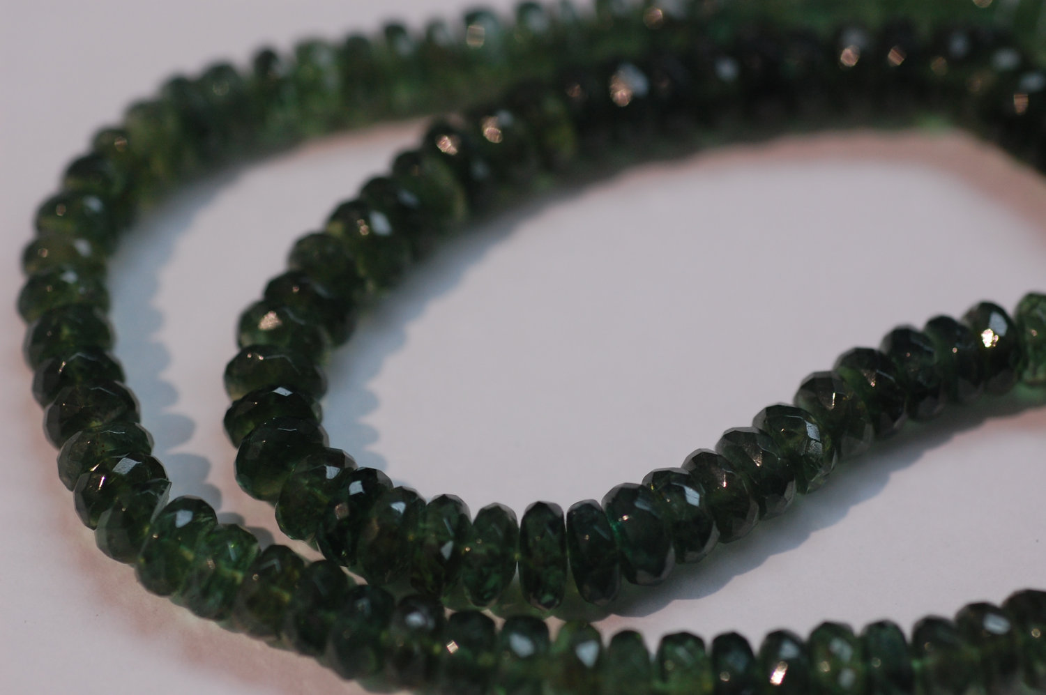 Green Apatite Rondelle  (BIGGER SIZE)