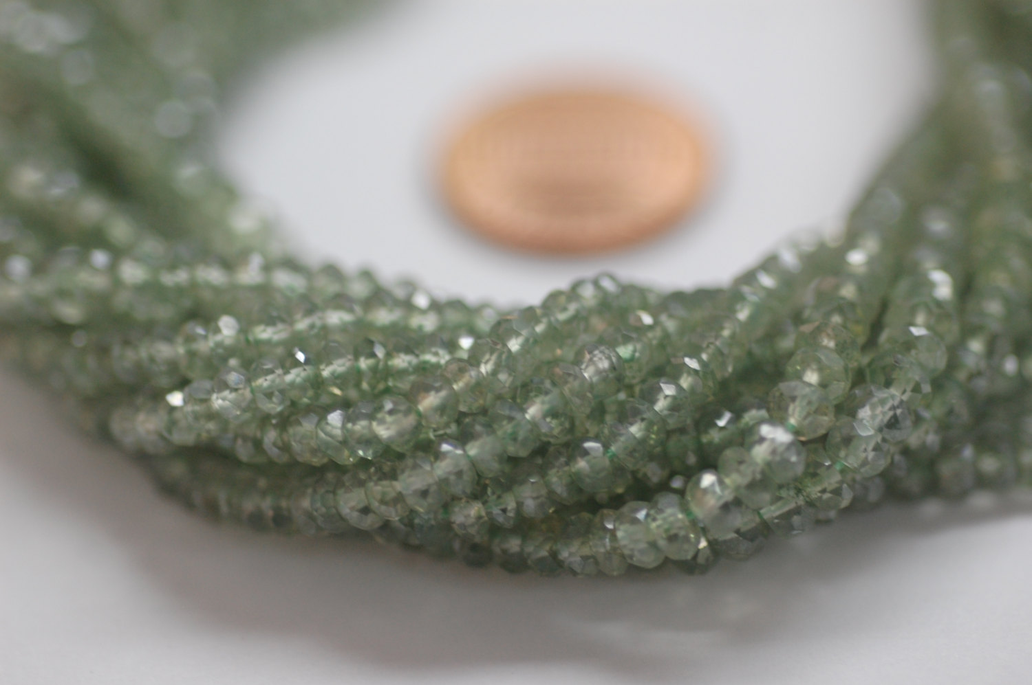 Green Beautiful Topaz Rondelle Faceted