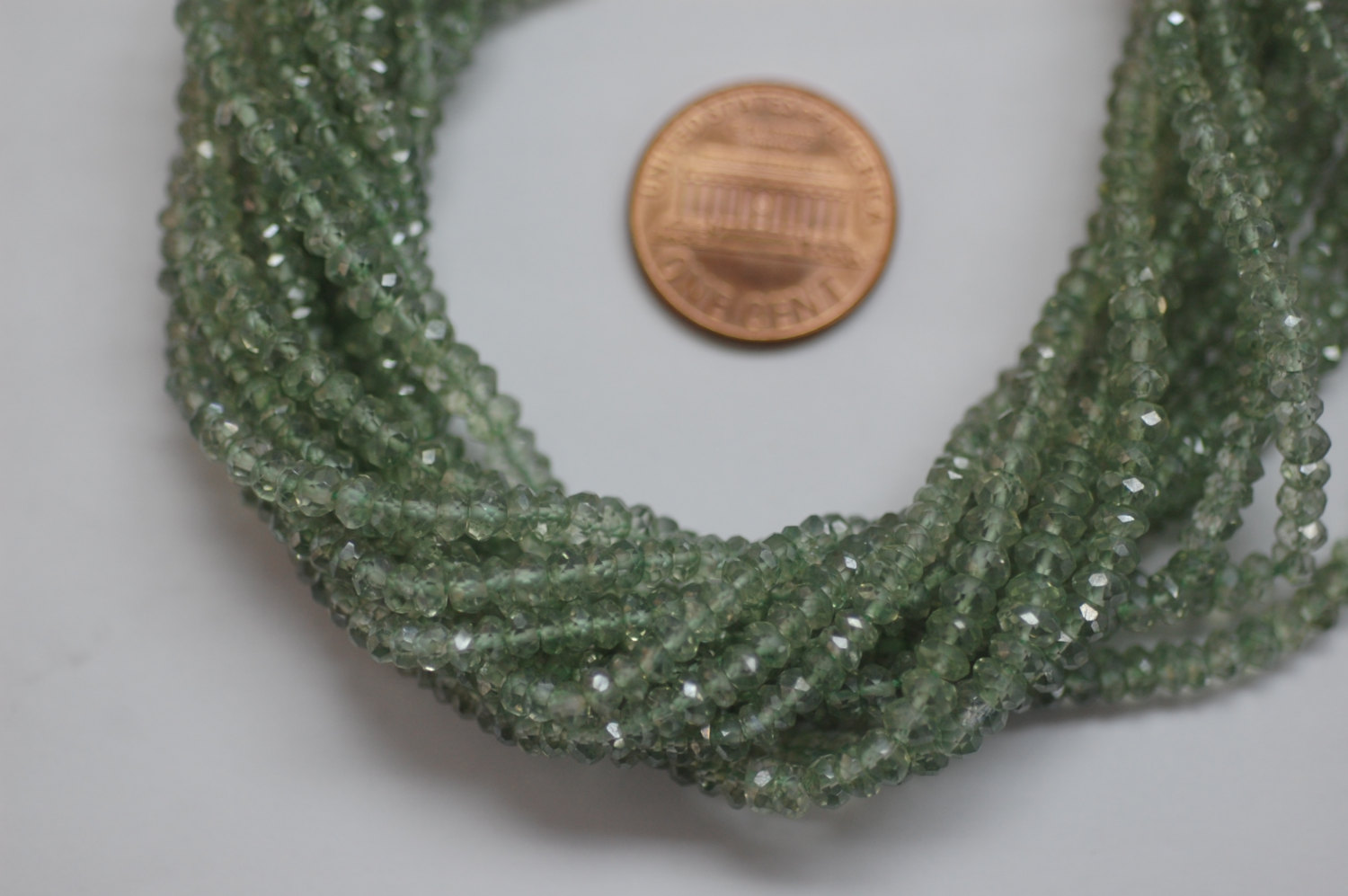 Green Beautiful Topaz Rondelle Faceted