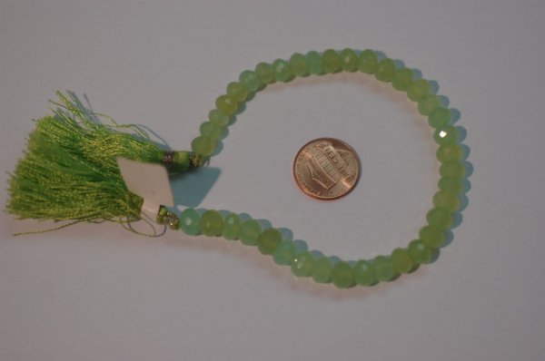 Green Chalcedony Rondelle Faceted