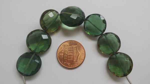 Green Coins Faceted