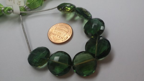 Green Coins Faceted
