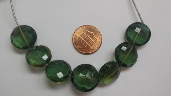 Green Coins Faceted