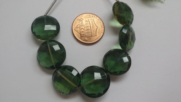 Green Coins Faceted