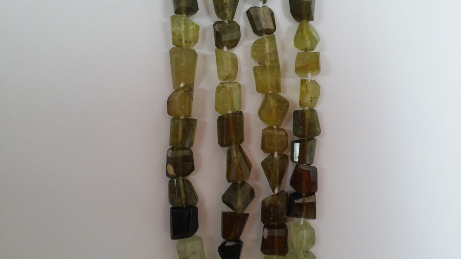 Green Garnet Nuggets Faceted