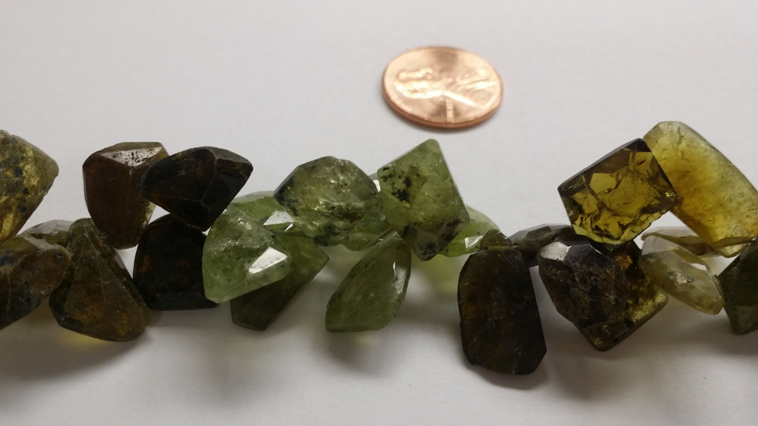 Green Grossular Funky Cut Faceted