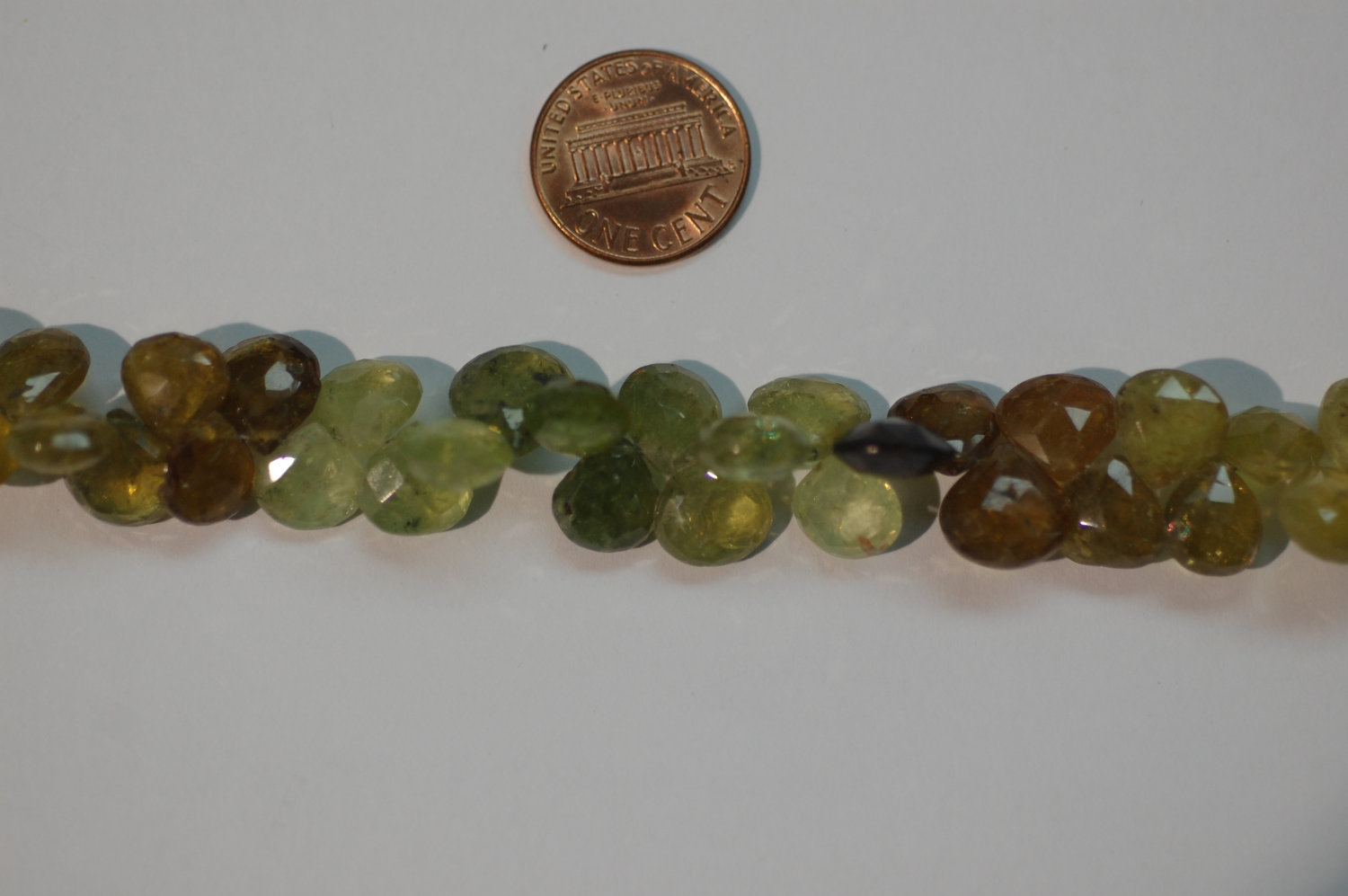 Green Grossular Garnet Heart Faceted